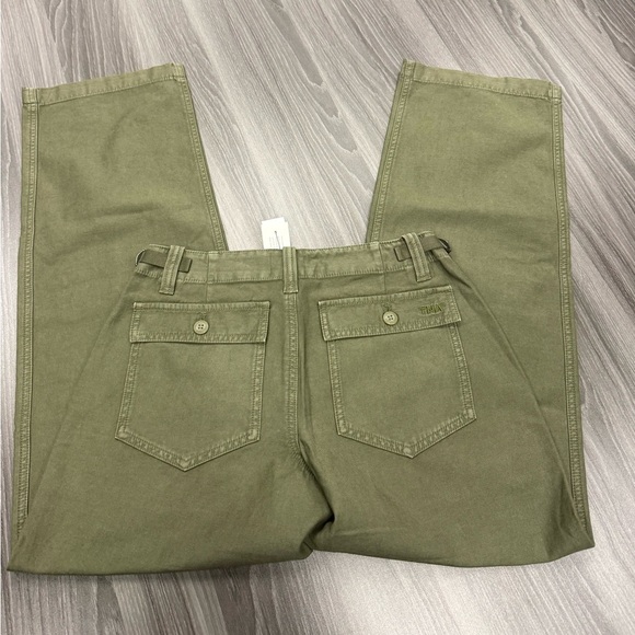 ARITZIA TNA Marco Pants Relaxed Super Low Rise Utility Pants Army Green Size 0 - Picture 7 of 14